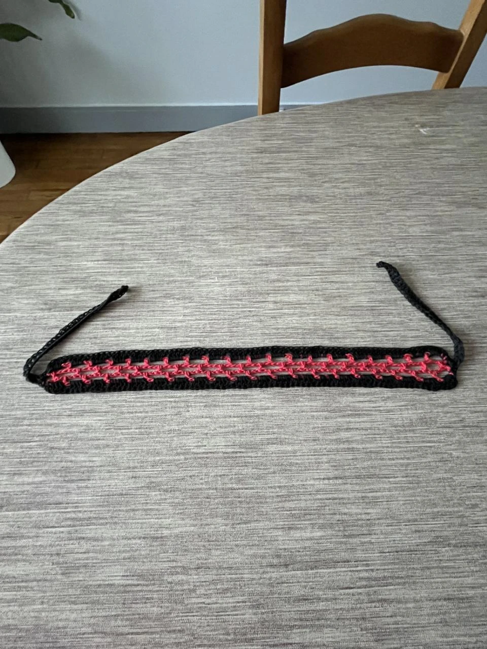 Bandeau Serre tête Headband Stirnband Hoofdband Venda Katoen Rood Zwart One Size – photo 3